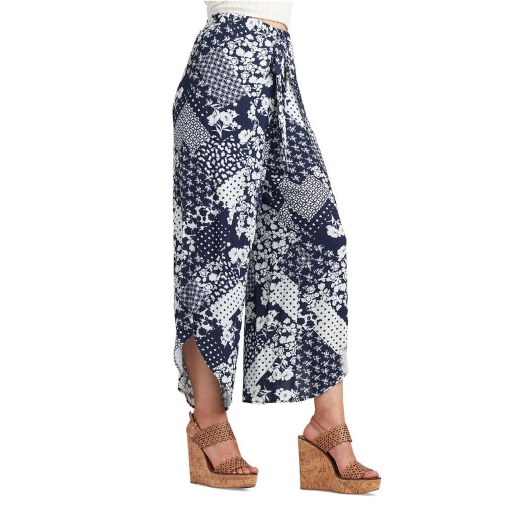 BCX Womens Juniors Tie Front Wrap Straight Leg Casual Pants, NWT